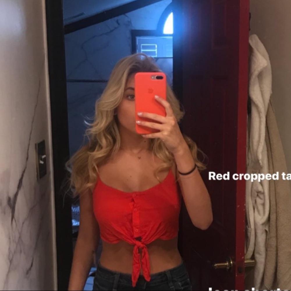 Red crop top
